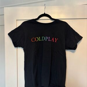 Coldplay Black Short Sleeve Concert Tee